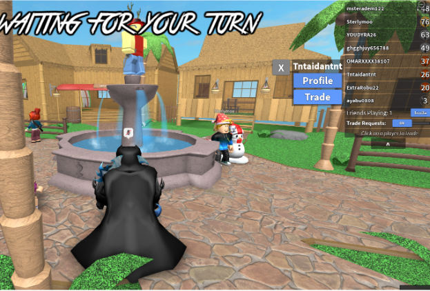 Displaying how to send a trade on MM2 to users on Pc.