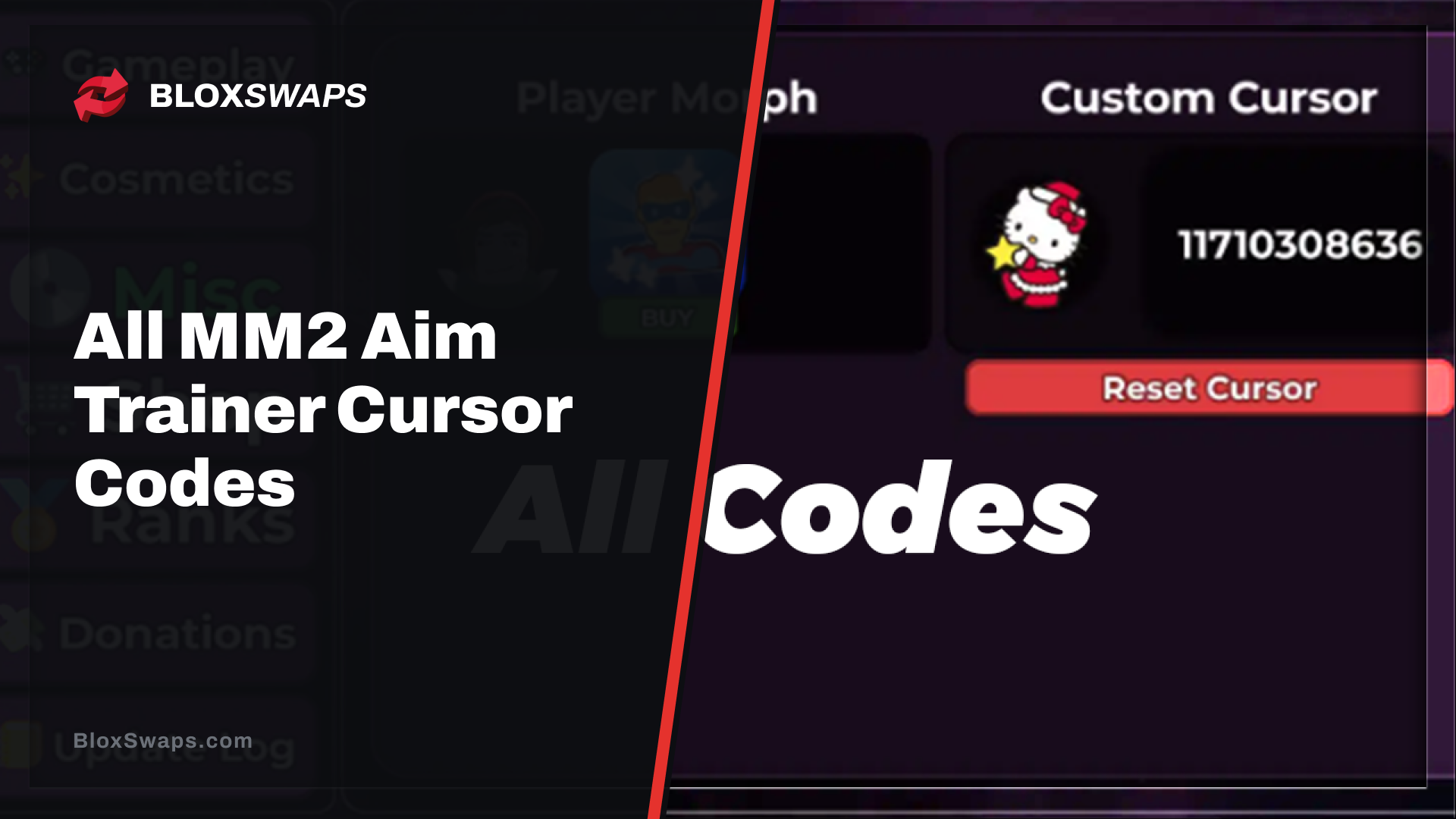 Showing different cursor styles for MM2 aim trainer.